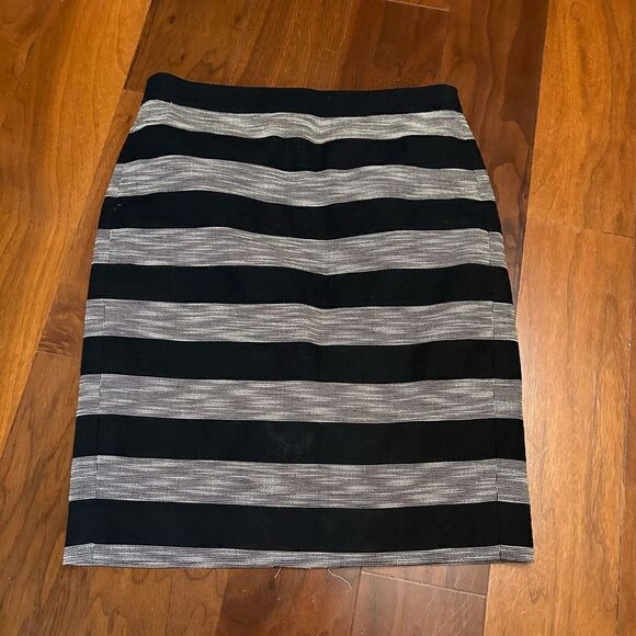 J Crew The Pencil Skirt‎ in navy/gray stripes size 4 - Picture 1 of 8
